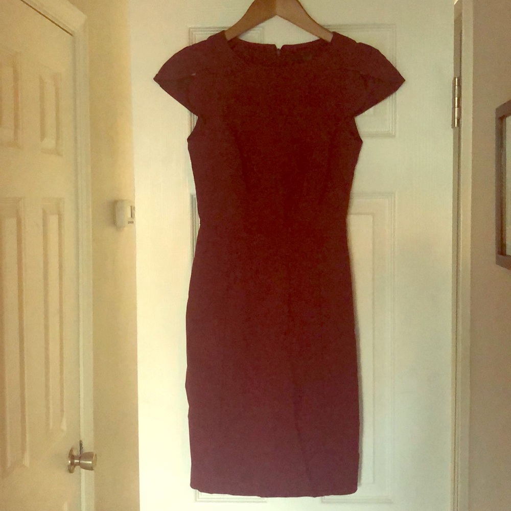 Burgundy JCrew dress